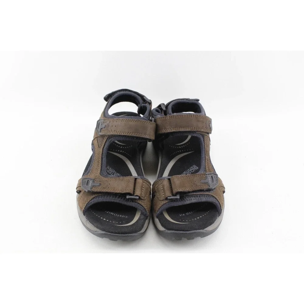 Abeo Sandals Mens 8 Brown Leather Davenport Adjustable‎ Sport Comfort Open Toe